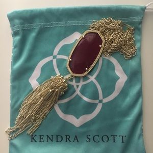 Kendra Scott Rayne Necklace in Maroon Jade